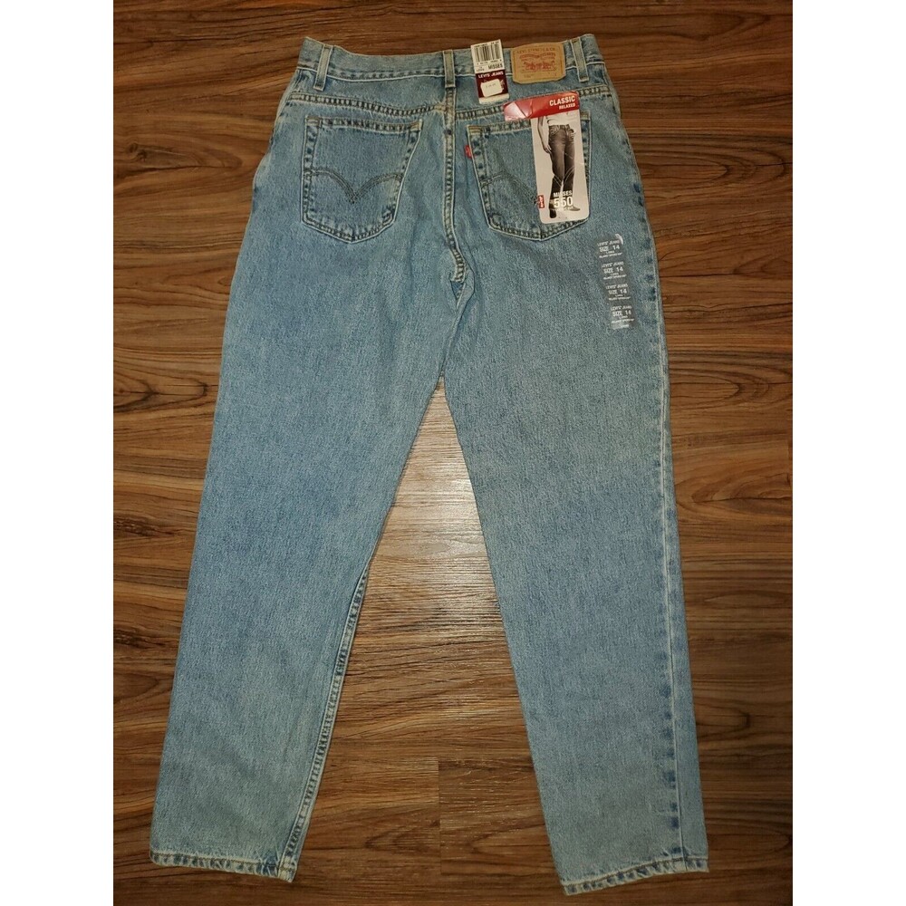 Vintage NWT Levi’s 550 Relaxed Light Wash Tapered Jeans Size 14 Misses Long - Picture 3 of 4